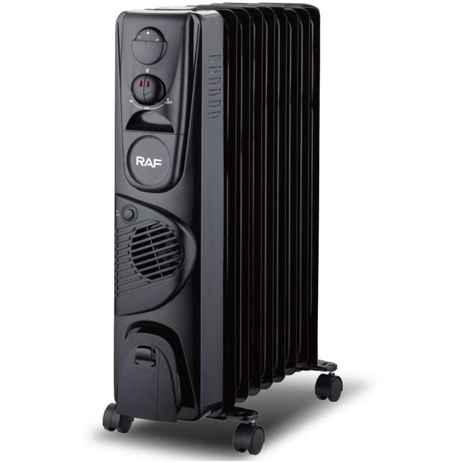 Raf R.0931b Uljni Radijator Sa Ventilatorom 9 Rebara Crni 2400w