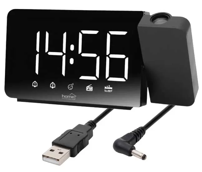 Digitalni stoni sat sa projektorom i FM radio prijemnikom USB Home LTCRP03