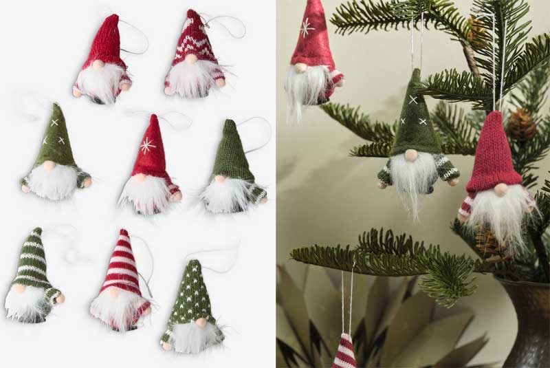 Ukrasi za jelku u obliku vilenjaka 8 kom.