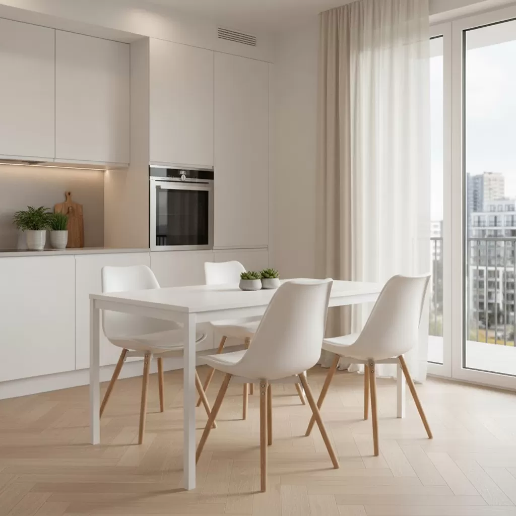 Trpezarijska garnitura za 4 osobe Breeze White