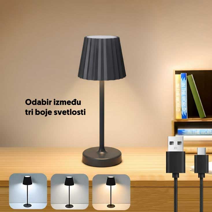 Stona lampa sa promenljivom bojom svetlosti i punjivom baterijom NLS9507/BK