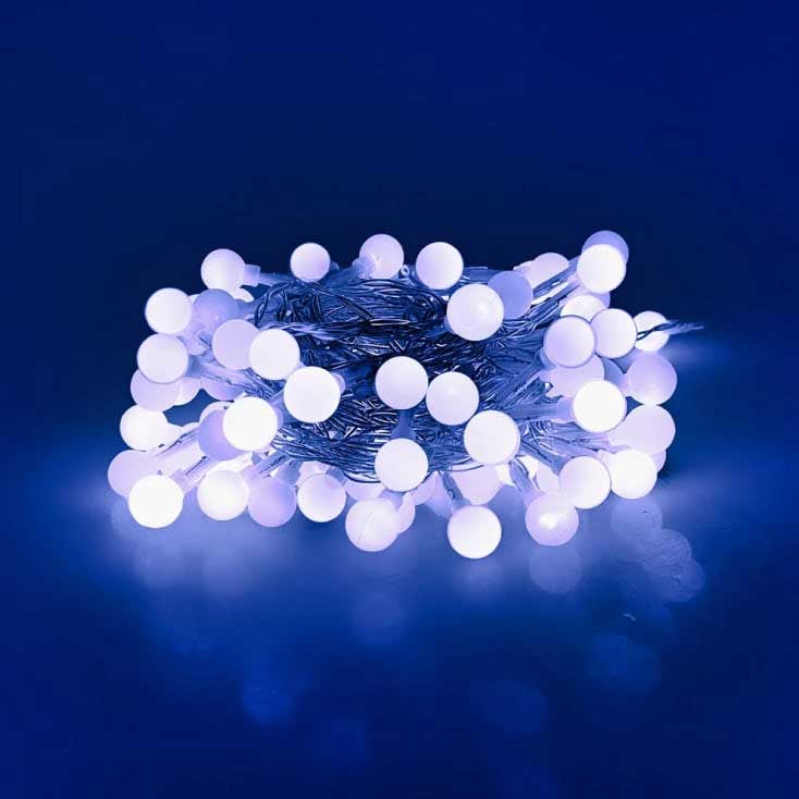 Lampice za jelku sa 100 hladno belih LED dioda 10m Za spoljnu i unutrašnju upotrebu