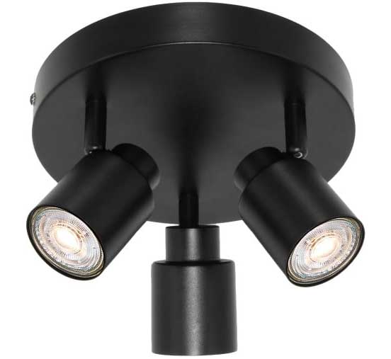 Crna spot lampa sa 3 GU10 grla Bez sijalica Osram Primal PL