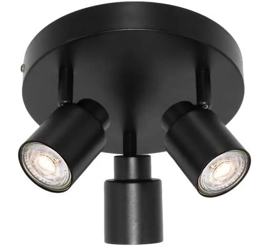 Crna spot lampa sa 3 GU10 grla Bez sijalica Osram Primal PL