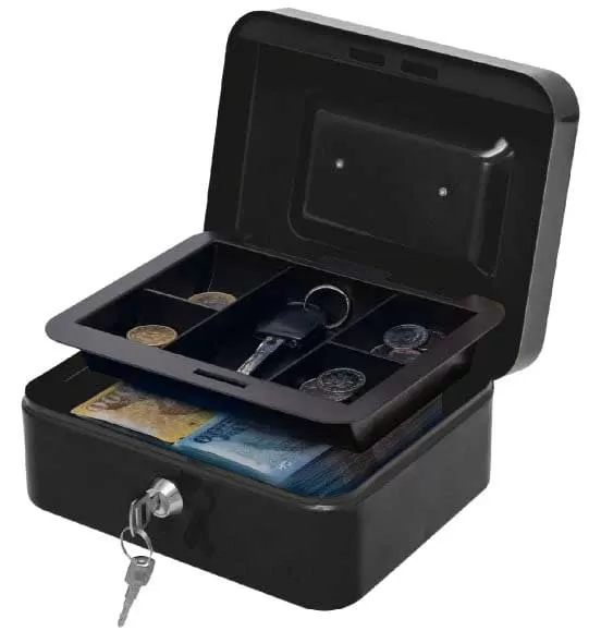 Kutija za novac - metalna kaseta sa ključem 20x9x16cm