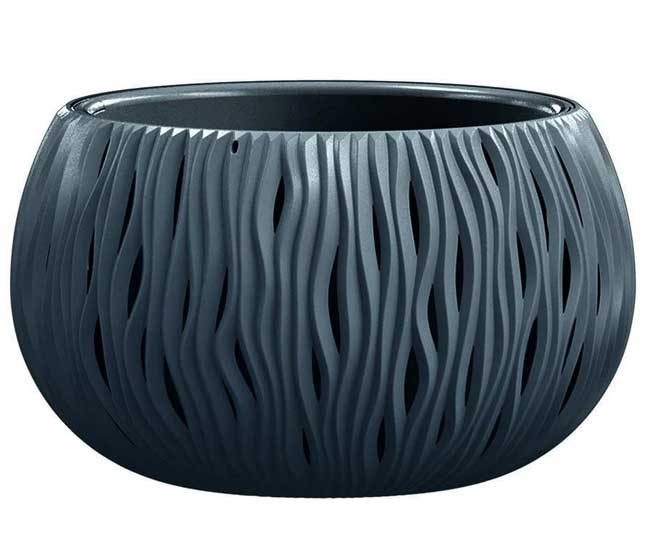 Prosperplast Saksija Antracit Talasasta 37 cm