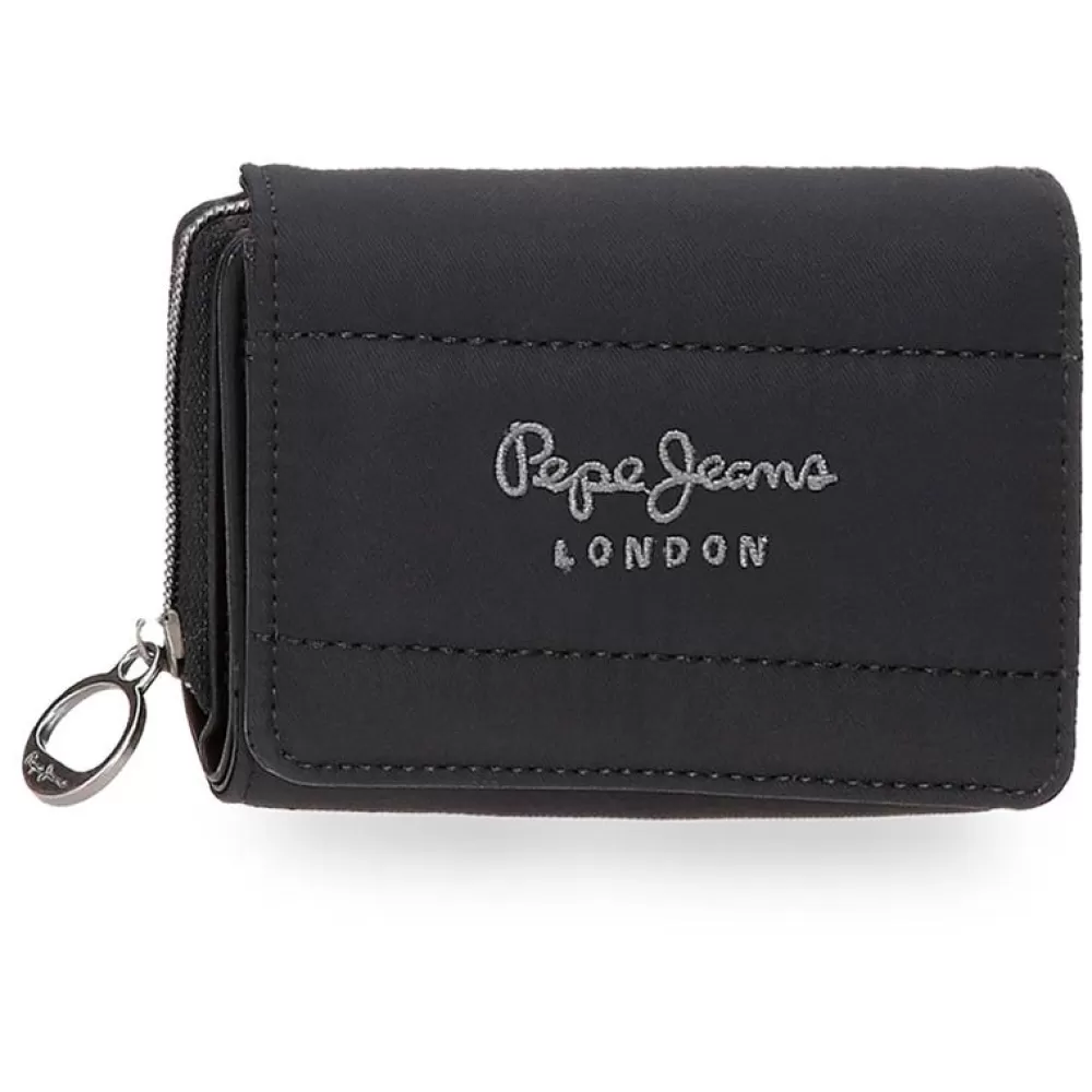 Ženski novčanik na preklop 10cm PJL Aura black 72182