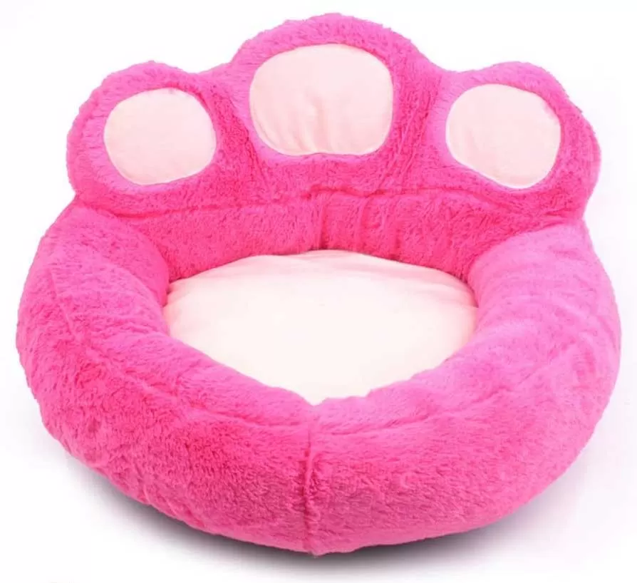 Krevet za kućne ljubimce u obliku šape 68 cm Roze