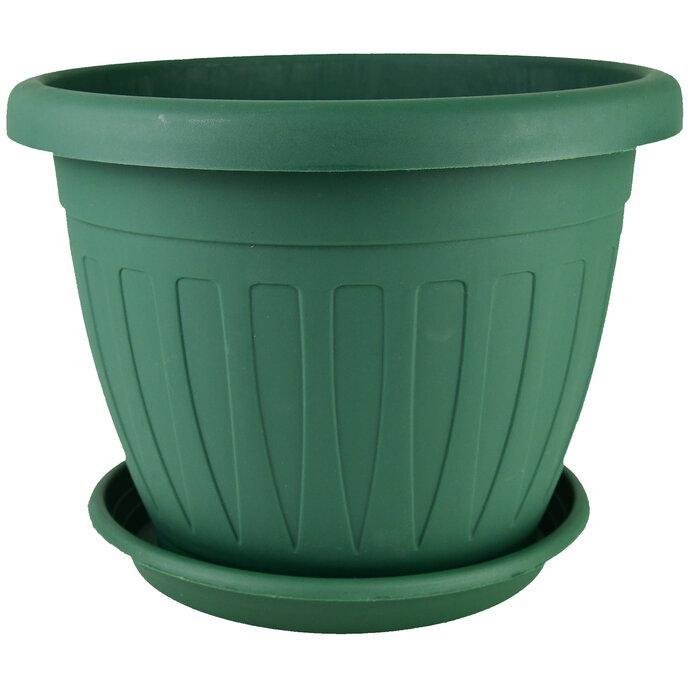 Saksija ca cveće Mediteran Zelena Prečnik 20cm