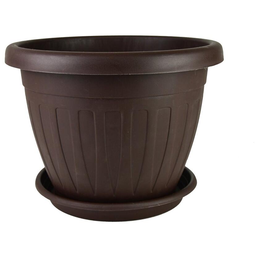 Saksija ca cveće Mediteran Braon Prečnik 20cm