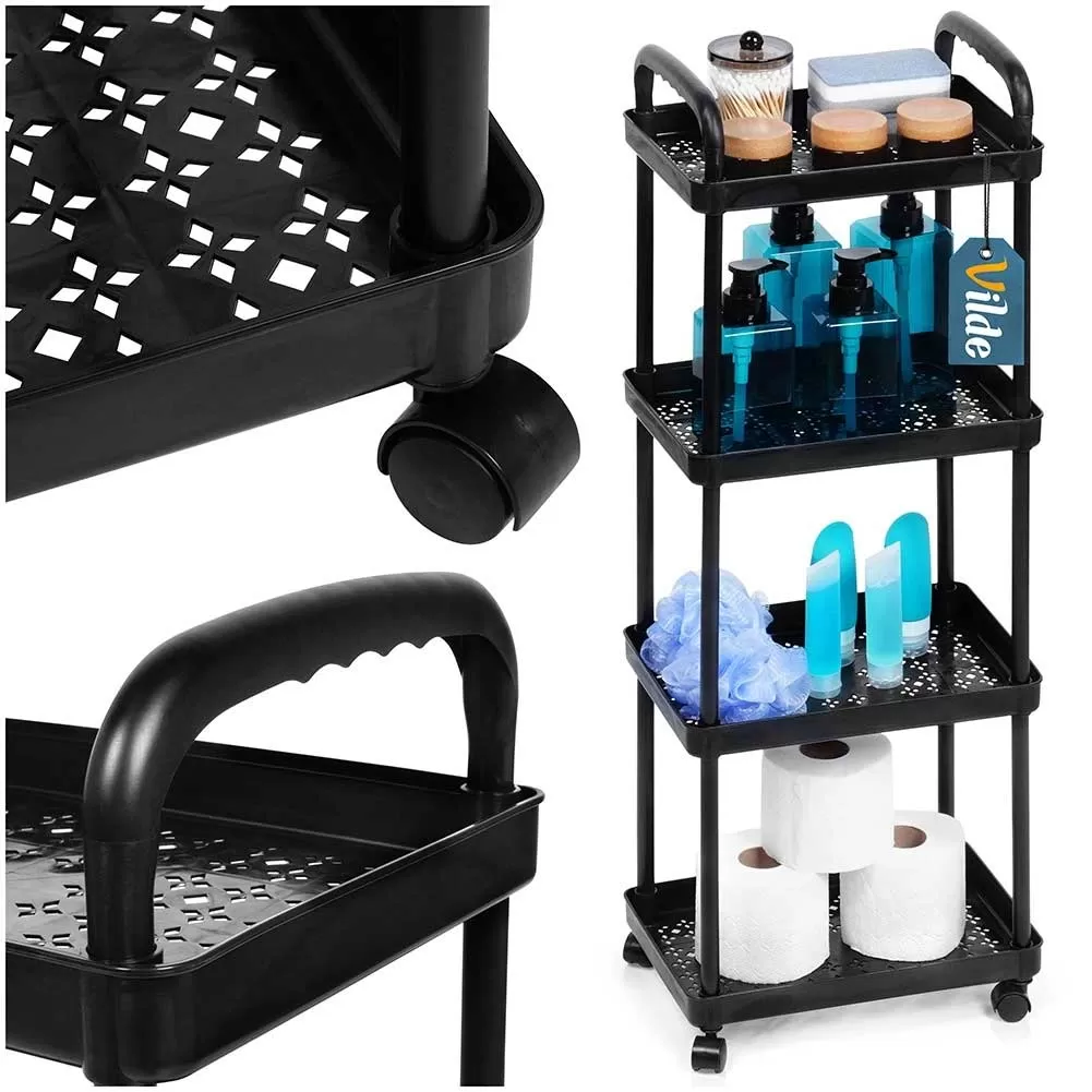 Pokretna polica sa 4 nivoa 30x21x86cm Vilde 568113