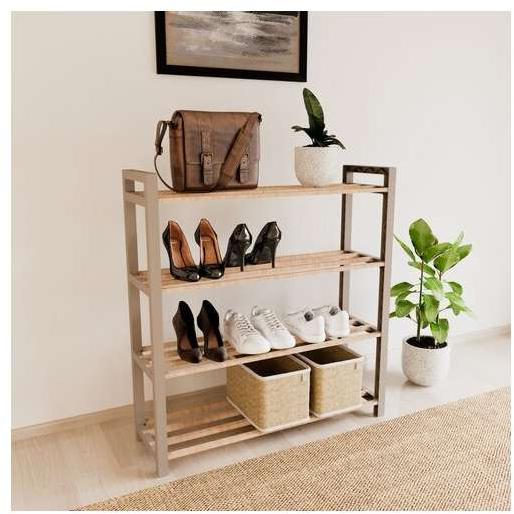 Fixwood Fix2041-2 Cipelarnik Sa 4 Police 23x65x78cm Drvo Plastika