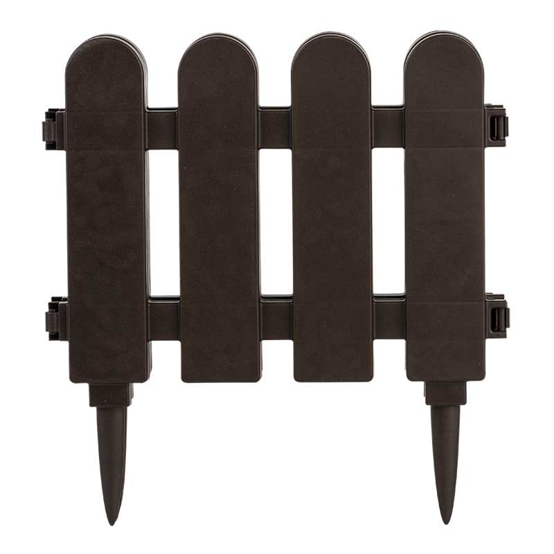 Dekorativna baštenska ogradica 1.5m V28cm Braon