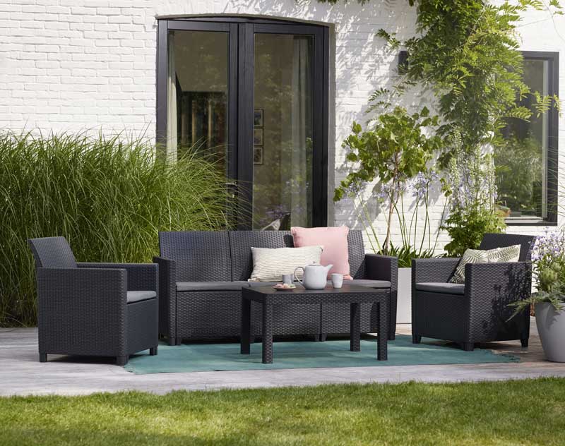 Baštenska garnitura Keter Claire 3-seater Grafit 