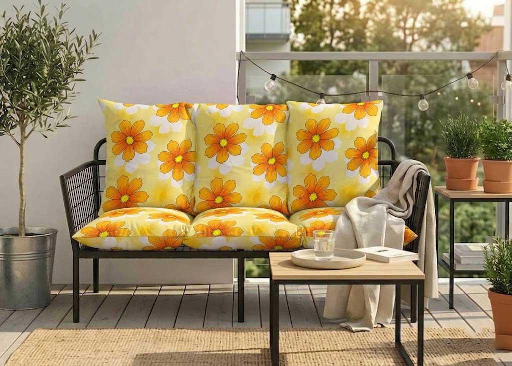 Jastuk Za BaštenskI Dvosed 100x50x50 cm HAPPY FLOWERS