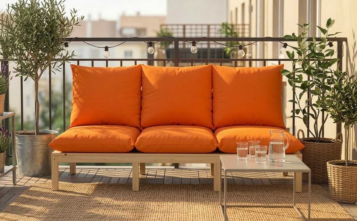 Jastuk Za BaštenskI Dvosed 120x50x50 cm ORANGE