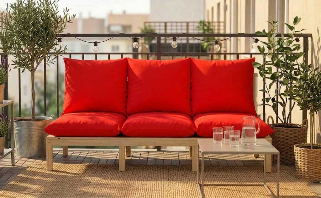 Jastuk Za BaštenskI Dvosed 120x50x50 cm RED