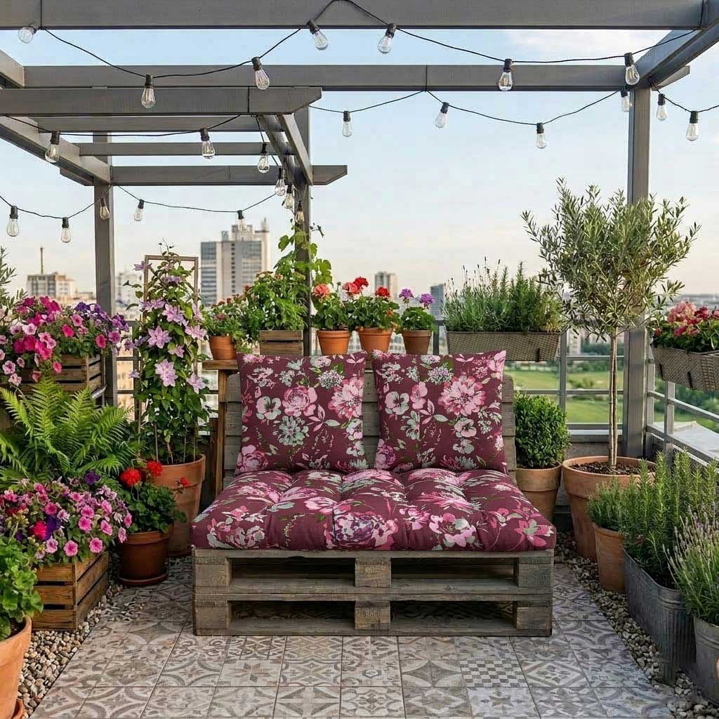 Komplet jastuka za garniture od paleta BORDEAUX RETRO