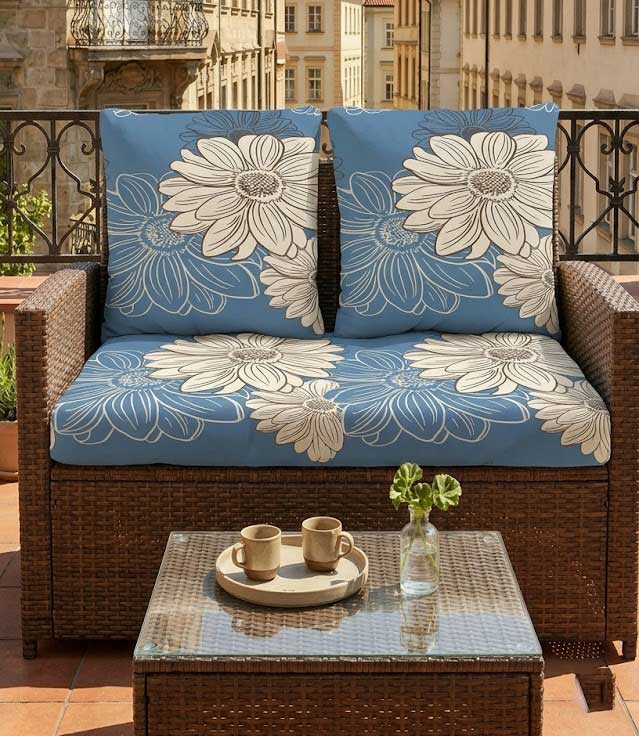 Jastuci za baštenski dvosed 100x50x50cm BIG FLOWERS