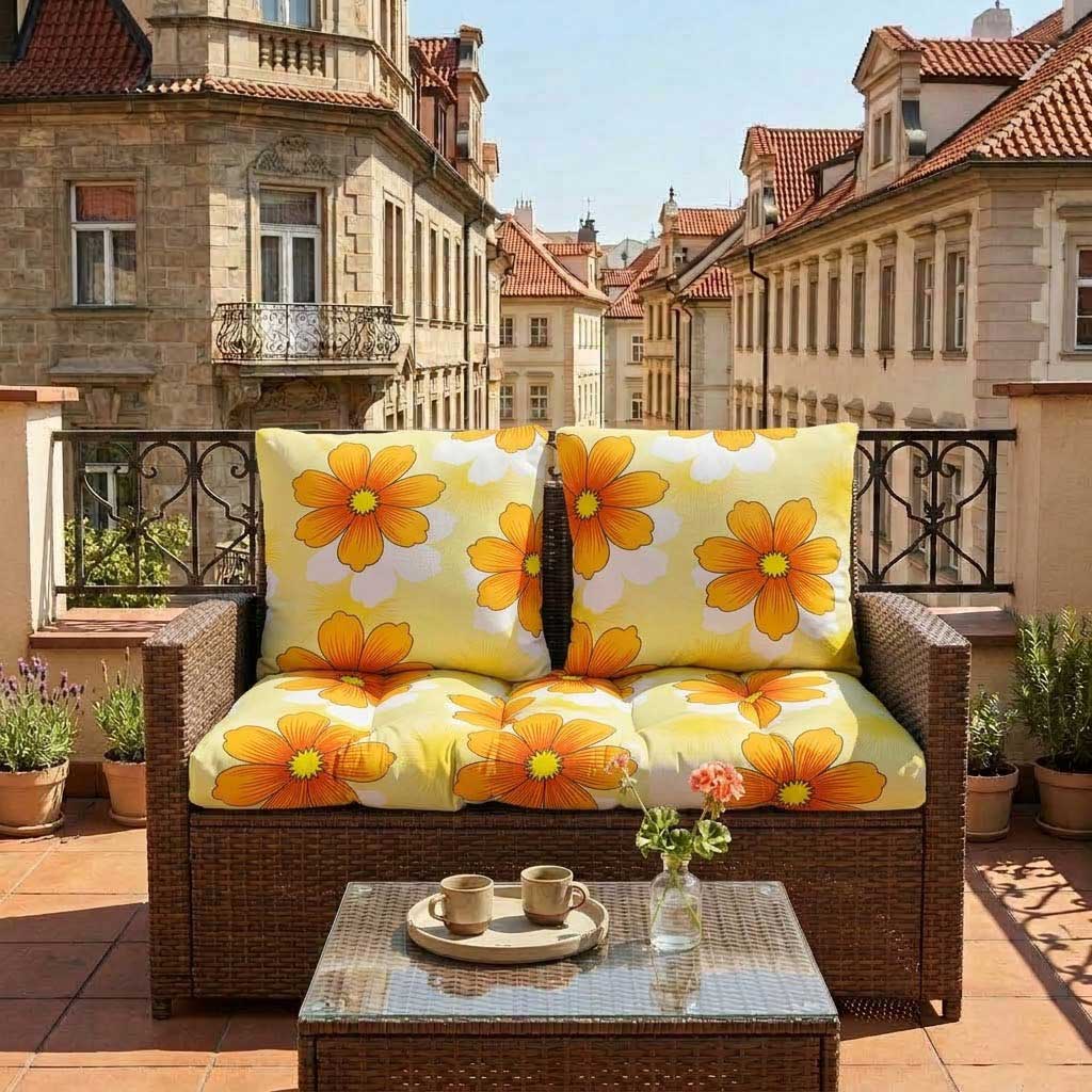 Jastuci za baštenski dvosed 100x50x50cm HAPPY FLOWERS