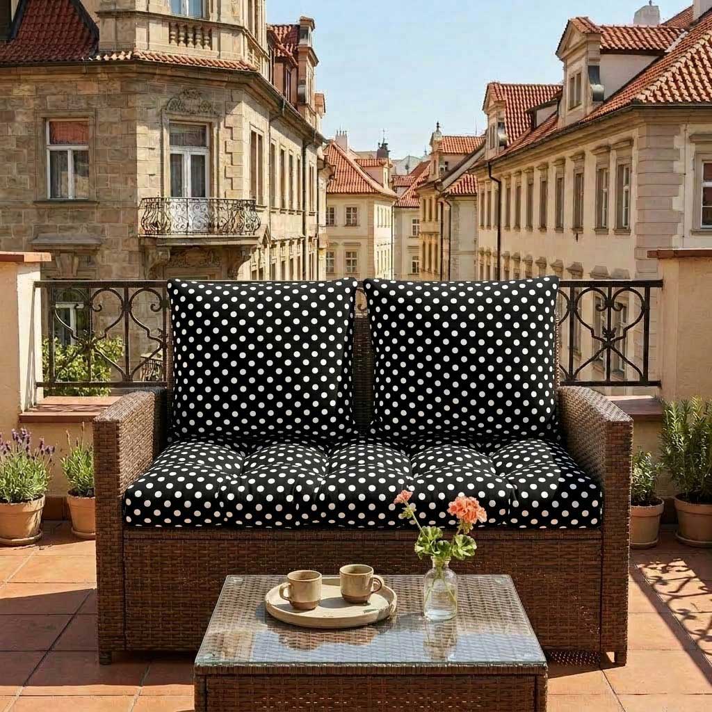 Jastuci za baštenski dvosed 100x50x50cm POLKA DOTS