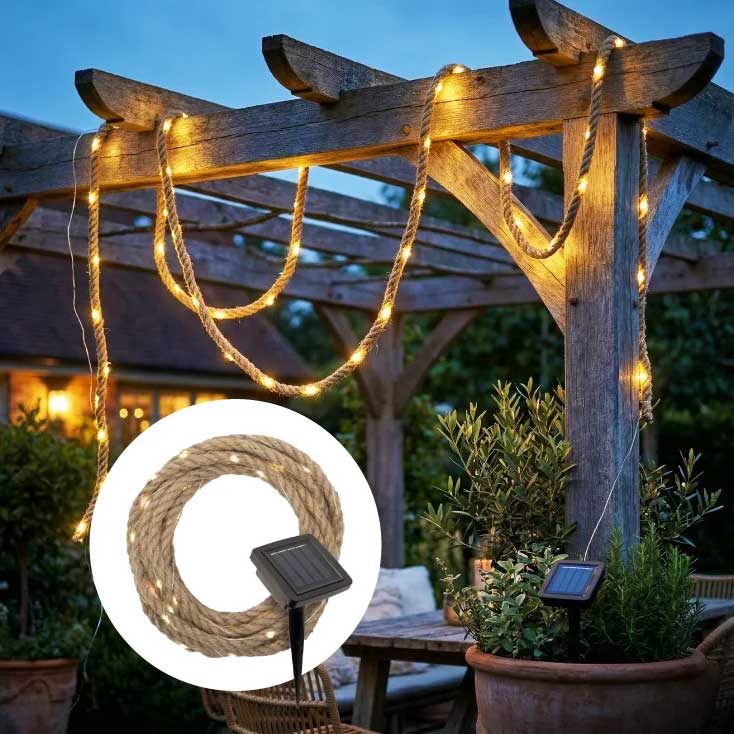 Solarni LED Niz 5m 52 LED Rustična čarolija u vašem dvorištu