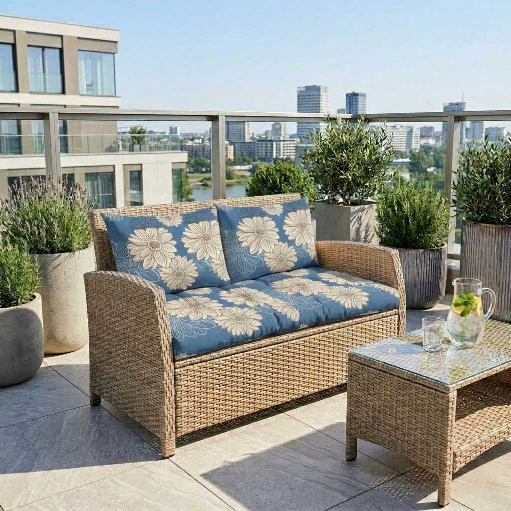 Jastuci za baštenski dvosed 130x50x50cm BIG FLOWERS