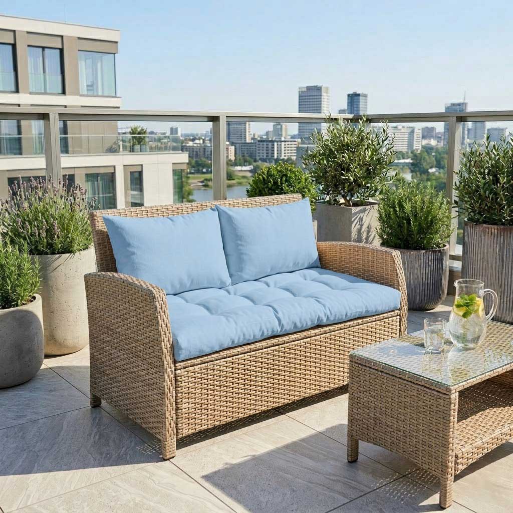 Jastuci za baštenski dvosed 130x50x50cm SKY BLUE