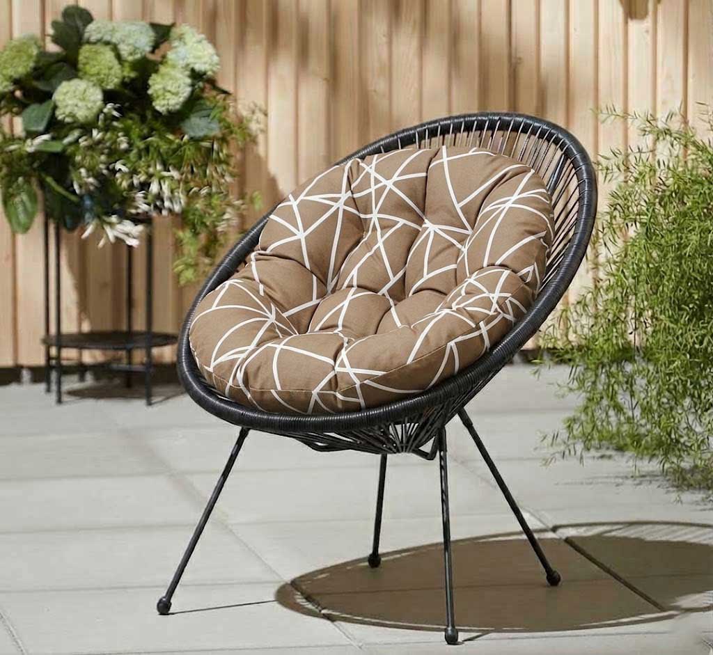 Jastuk za ovalnu baštensku stolicu - fotelju 110x90cm GEOMETRIC