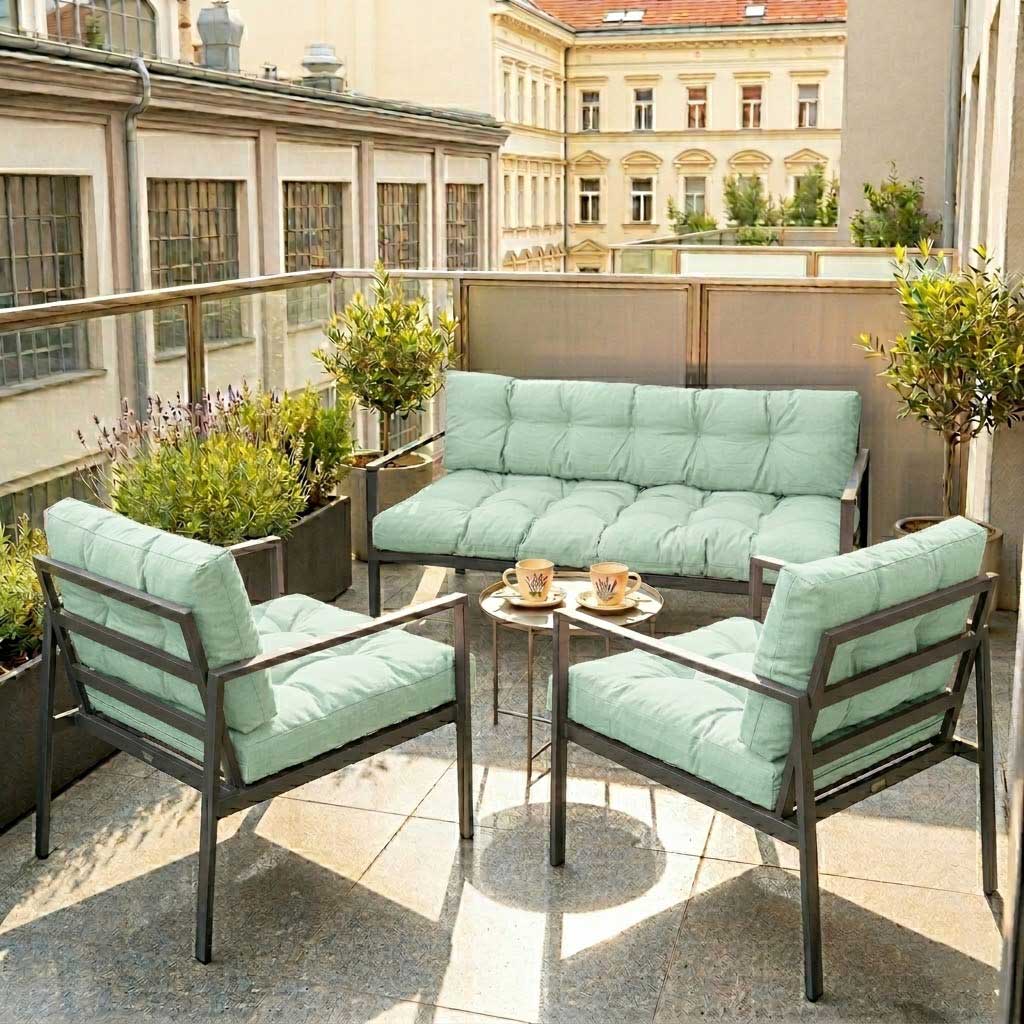 Jastuci Za Baštensku Garnituru Sa Niskim Naslonima - Dvosed i Dve Fotelje MINT