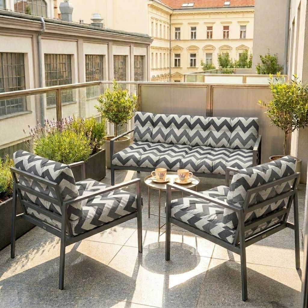 Jastuci Za Baštensku Garnituru Sa Niskim Naslonima - Dvosed i Dve Fotelje CIKCAK-S