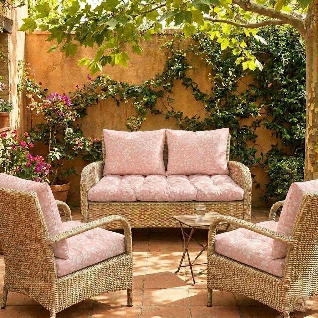 Jastuci Za Baštensku Garnituru - Dvosed 120cm i Dve Fotelje LITTLE FLOWERS