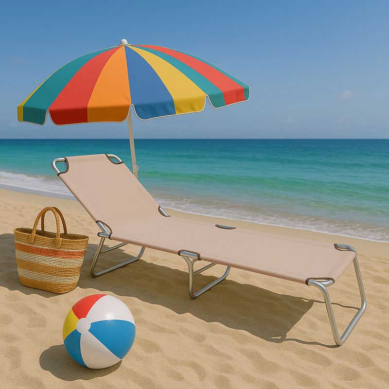 Sklopiva ležaljka sa ramom Cappuccino