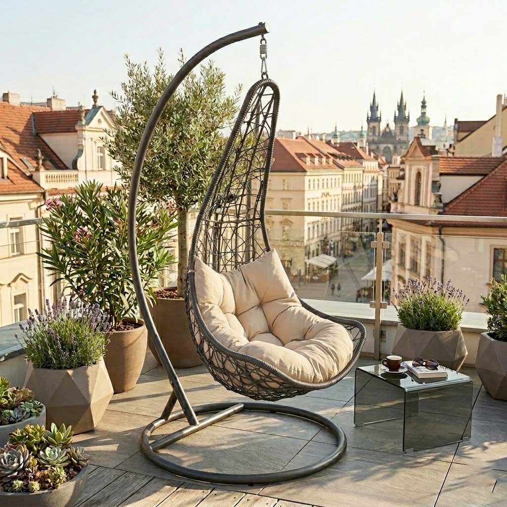 Jastuk Za Ratan Ljuljašku Za Jednu Osobu BEIGE