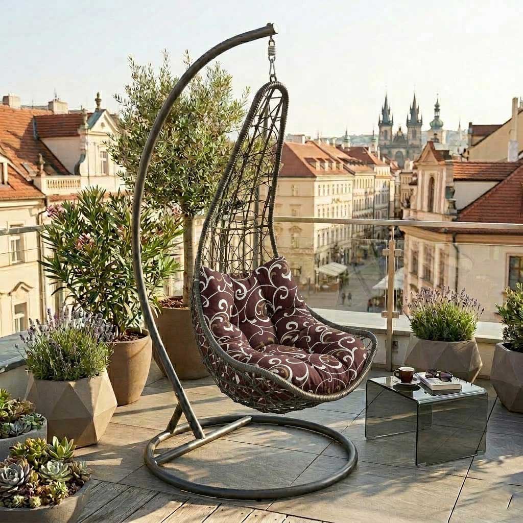 Jastuk Za Ratan Ljuljašku Za Jednu Osobu BROWN ORNAMENT