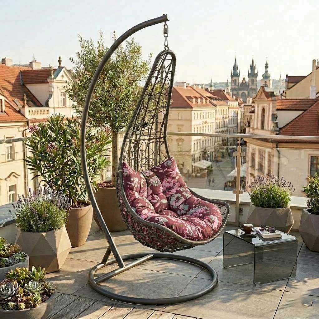 Jastuk Za Ratan Ljuljašku Za Jednu Osobu BORDEAUX RETRO