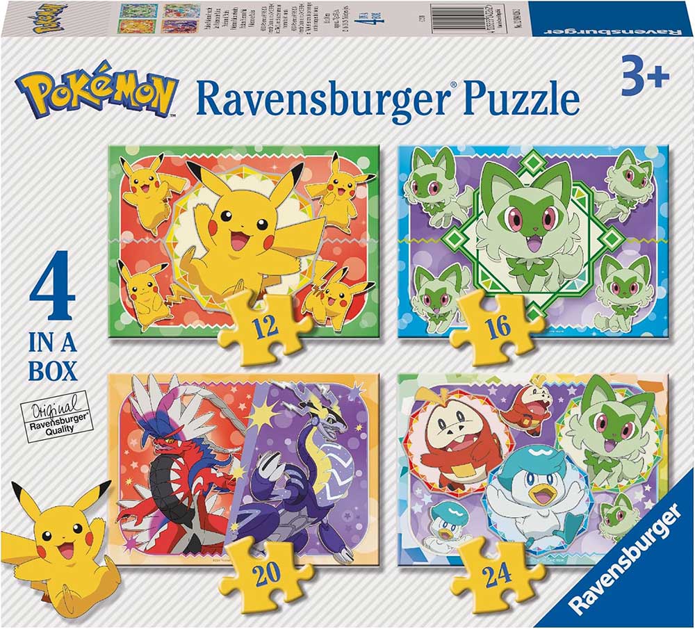 Puzzle za decu 4u1 Pokemoni Ravensburger 12004026