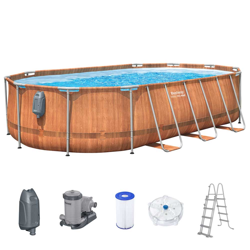 Bestway Bazen sa pumpom i merdevinama Steel Pro MAX™ 610x366x122cm 56719
