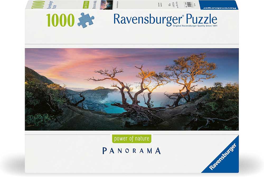 Puzzle slagalica 1000 delova Sumporno jezero na planini Ijen Java Ravensburger Panorama 12000175