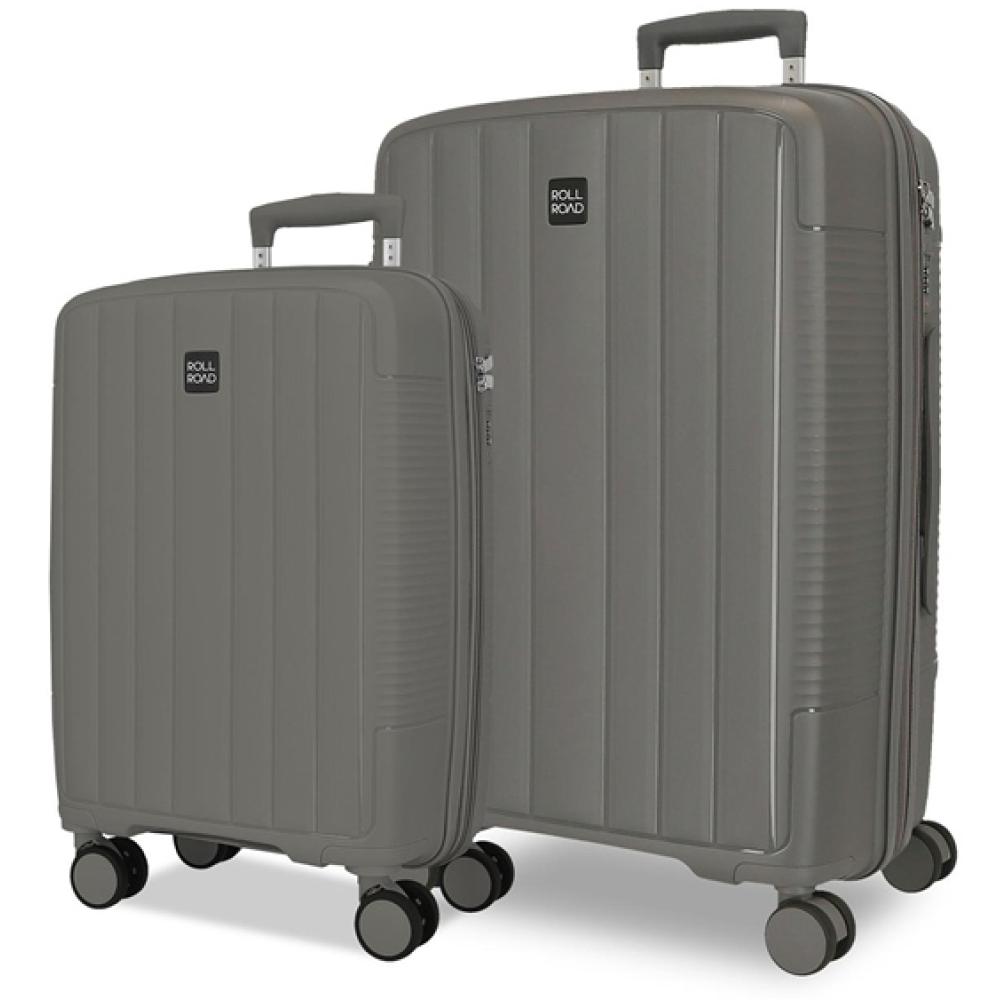 Komplet proširivih polipropilenskih kofera 55cm i 65cm Roll Road Acadia grey 55389