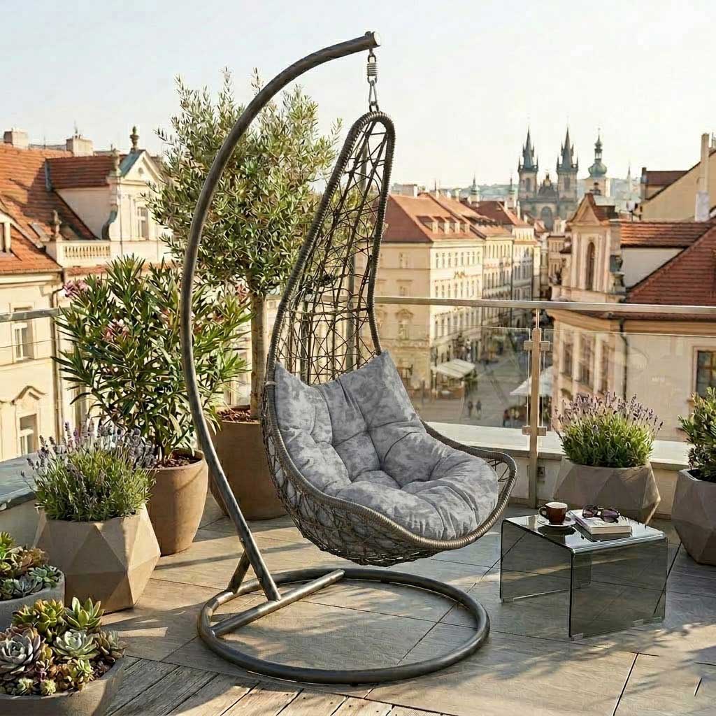 Jastuk Za Ratan Ljuljašku Za Jednu Osobu MARBLE GREY