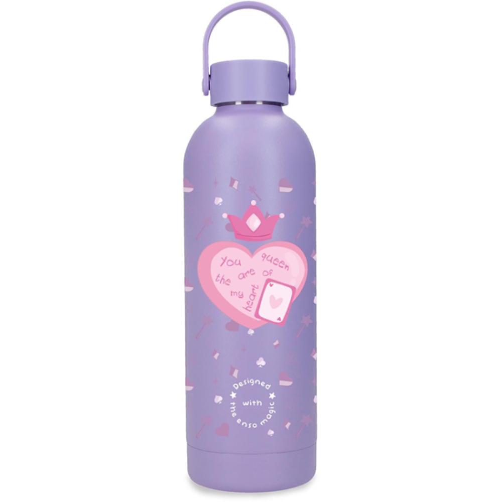 Termos 500ml 12-24h održavanje temperature Enso Queen Of Hearts purple 99533