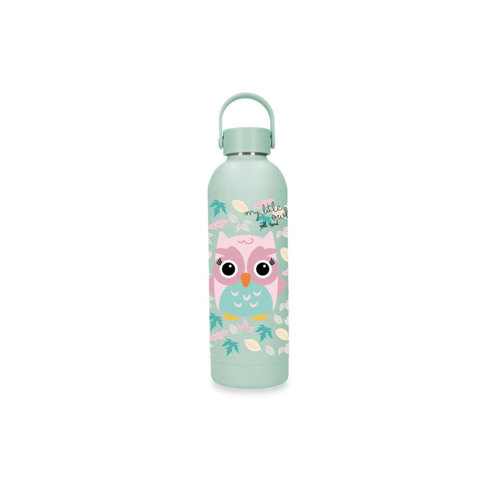 Termos 500ml 12-24h održavanje temperature Roll Road Happy Pets Owl mint 49933