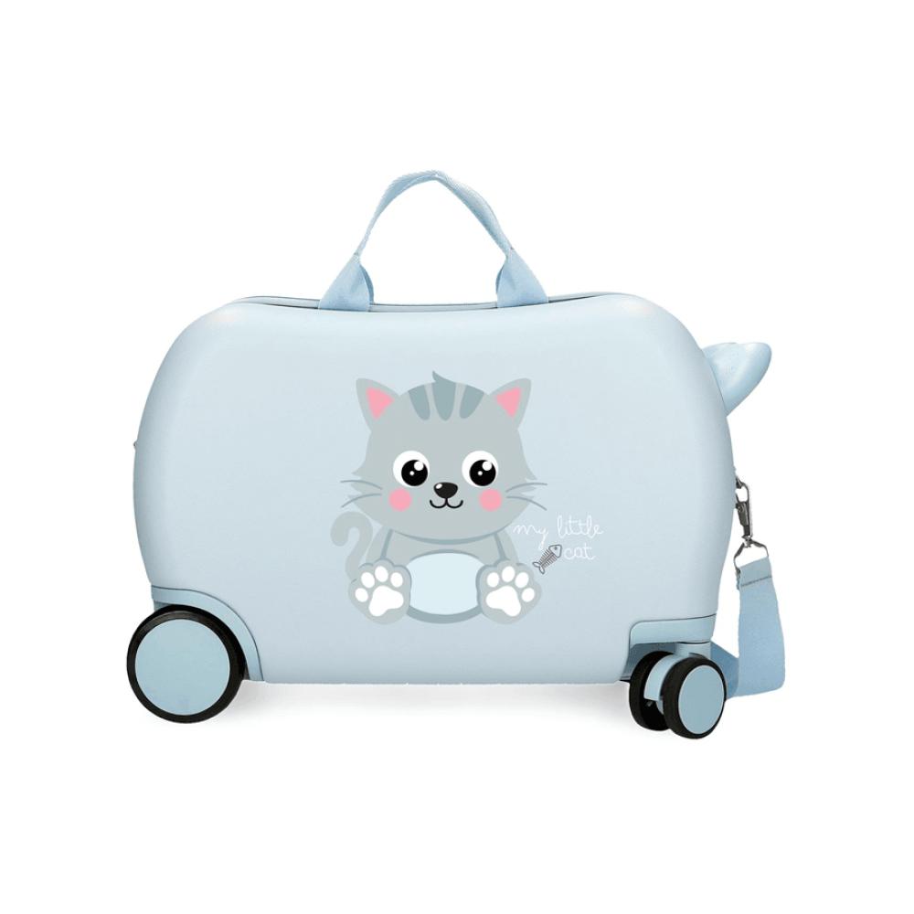Dečiji kofer za put i vožnju Roll Road Happy Pets Cat blue 49910