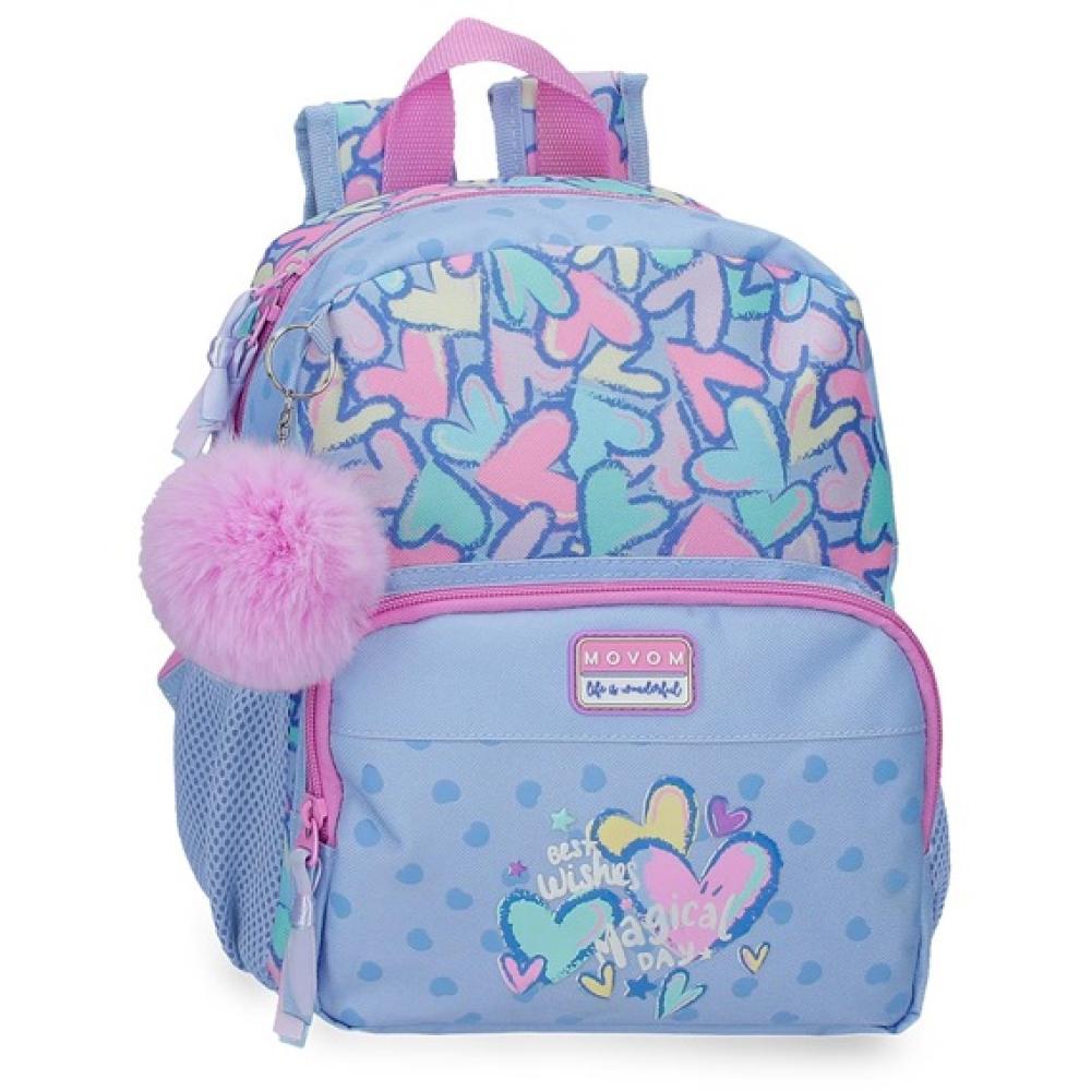 Ranac za vrtić 28cm Movom Best Wishes purple 32121