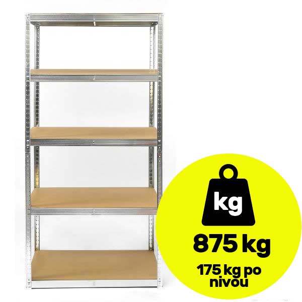 Metalna polica velike nosivosti 180x60x40cm 5x175kg