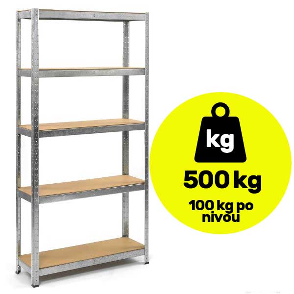 Metalna polica velike nosivosti 180x60x30cm 5x100kg