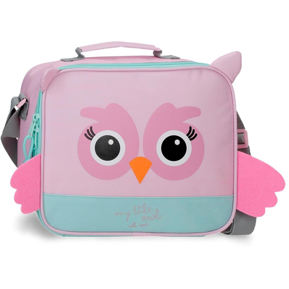 Dečija termo torba 4.5l Roll Road Happy Pets Owl pink 49948