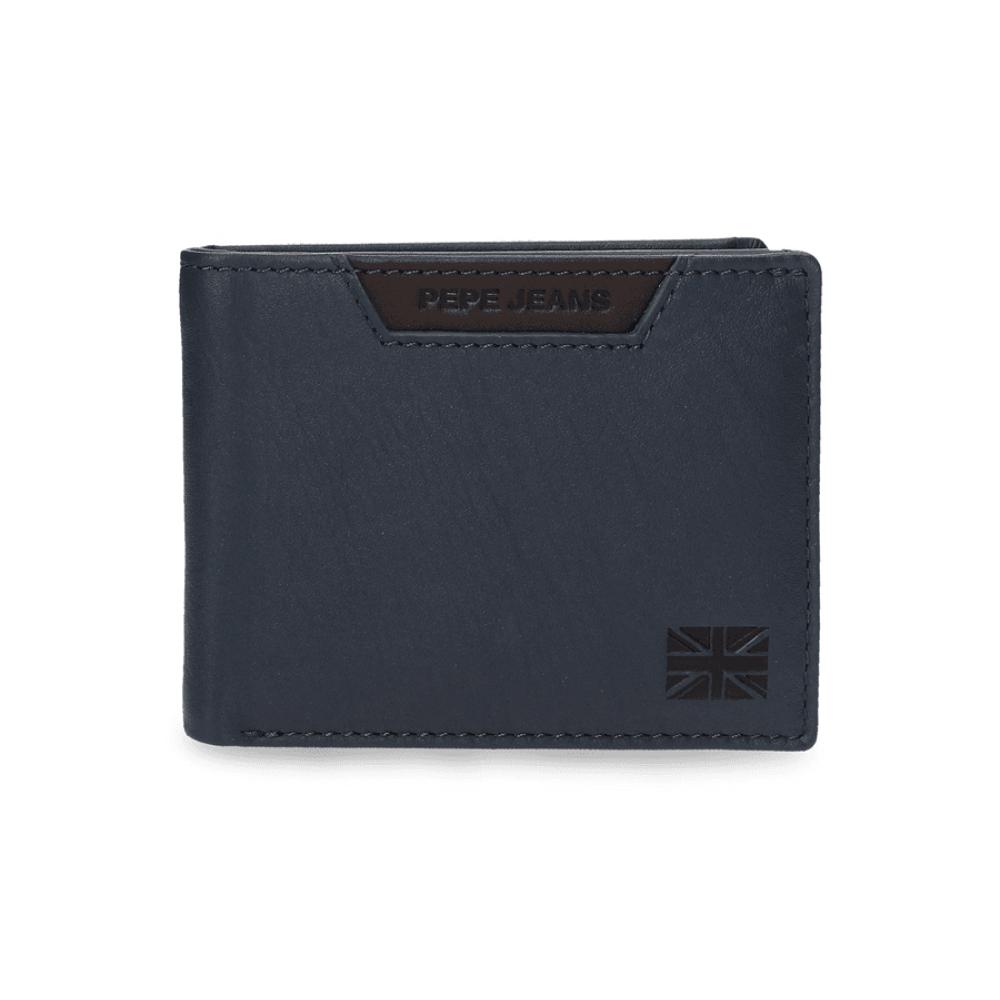 Kožni novčanik na preklop Pepe Jeans Indiana navy 75331