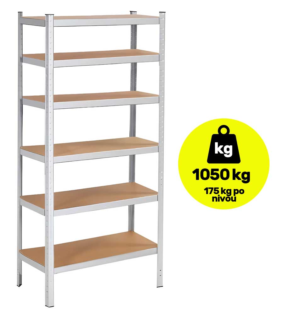 Metalna stalaža velike nosivosti 220x120x60cm 6x175kg